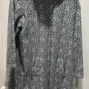 Tyler Boe suede Black and White Patterned Teddy Jacket